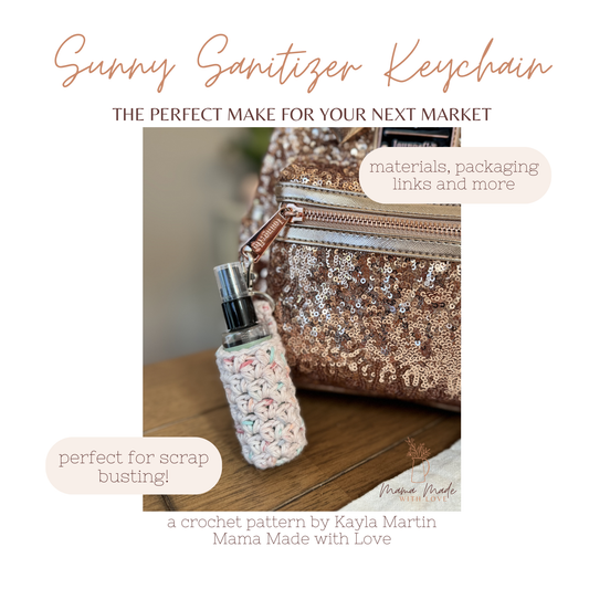 Sunny Sanitizer Keychain Crochet Pattern