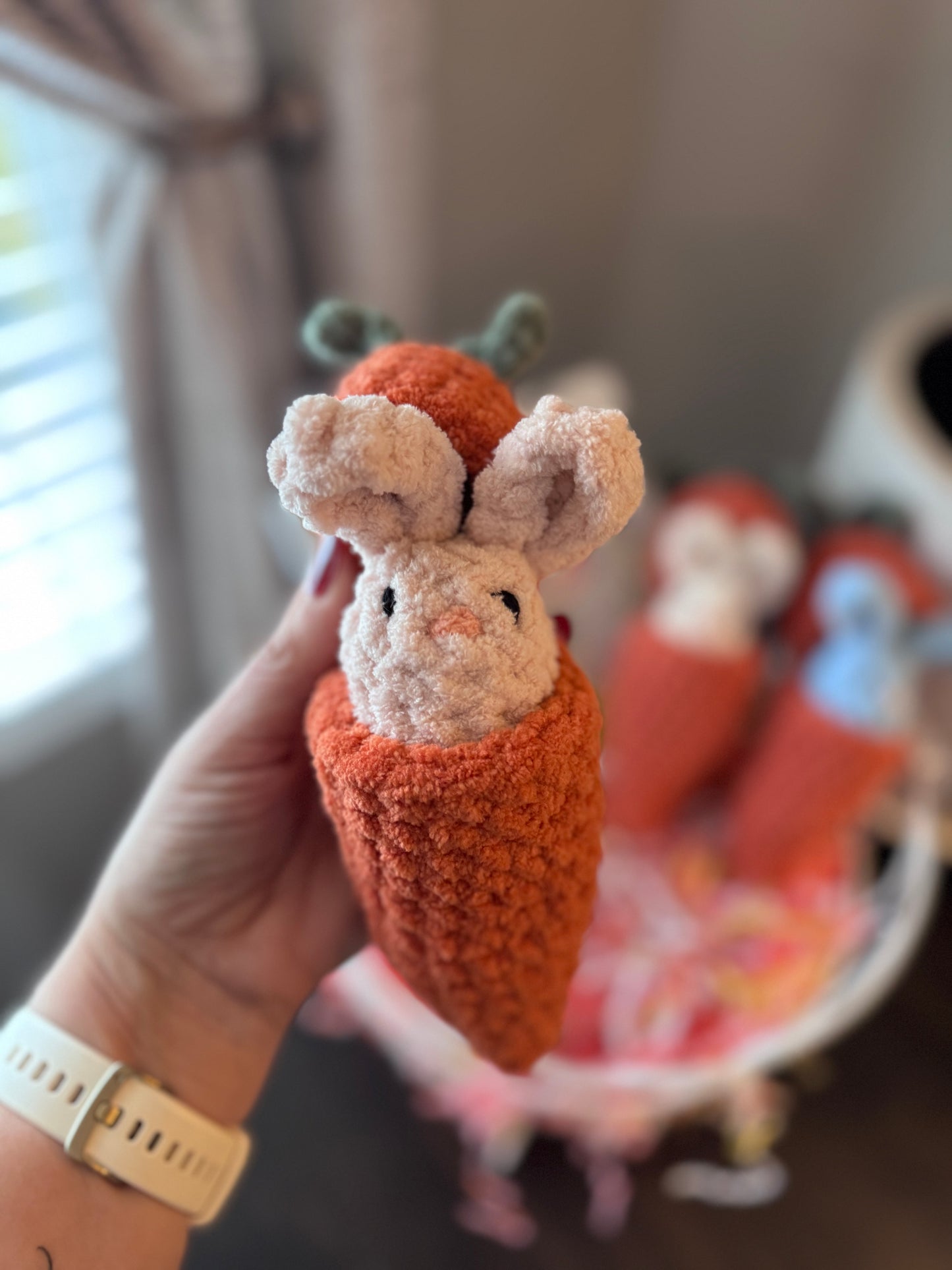 Hatching Bunny Carrot Plush