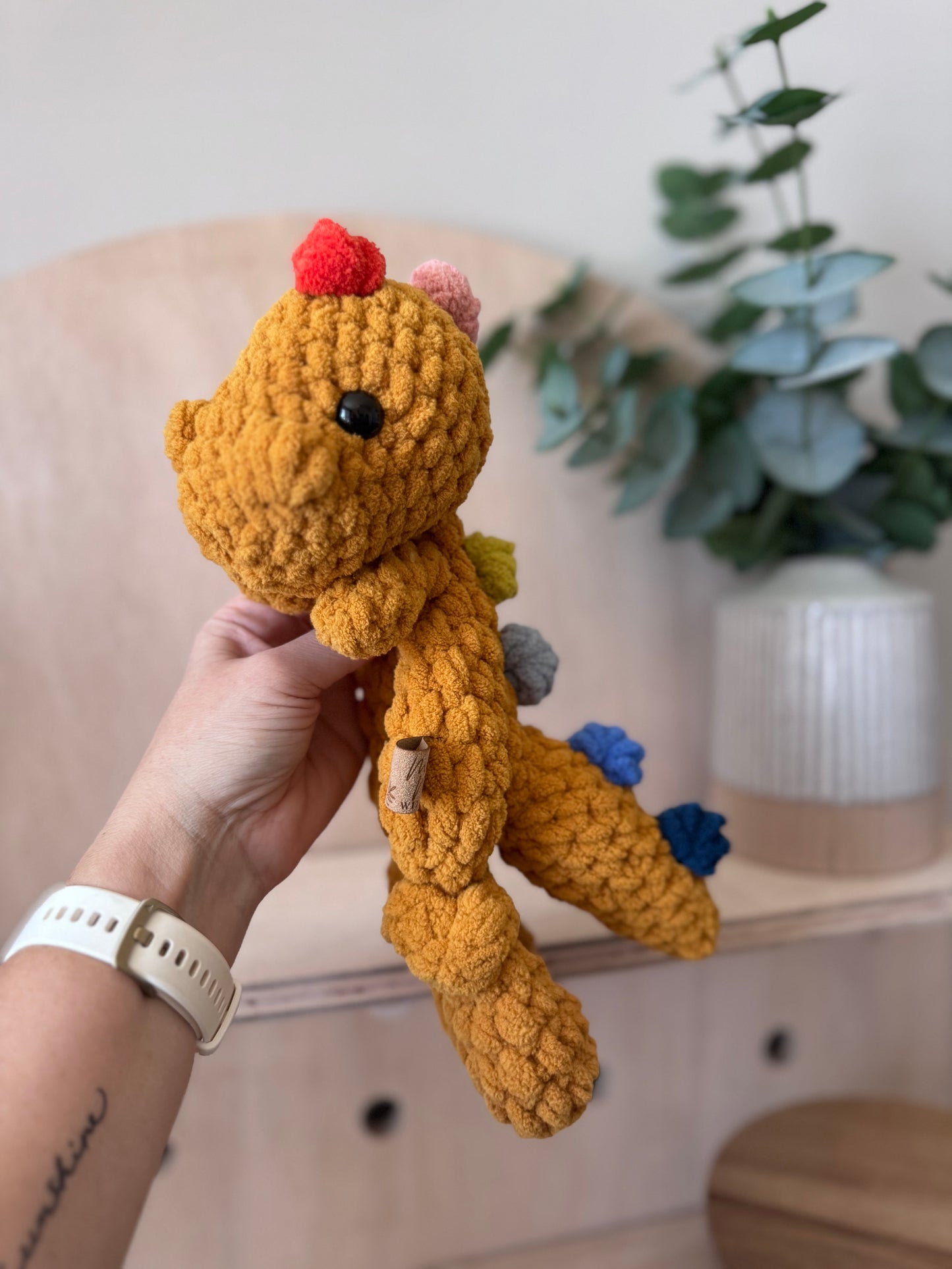 Mini Dino Knotted Lovey